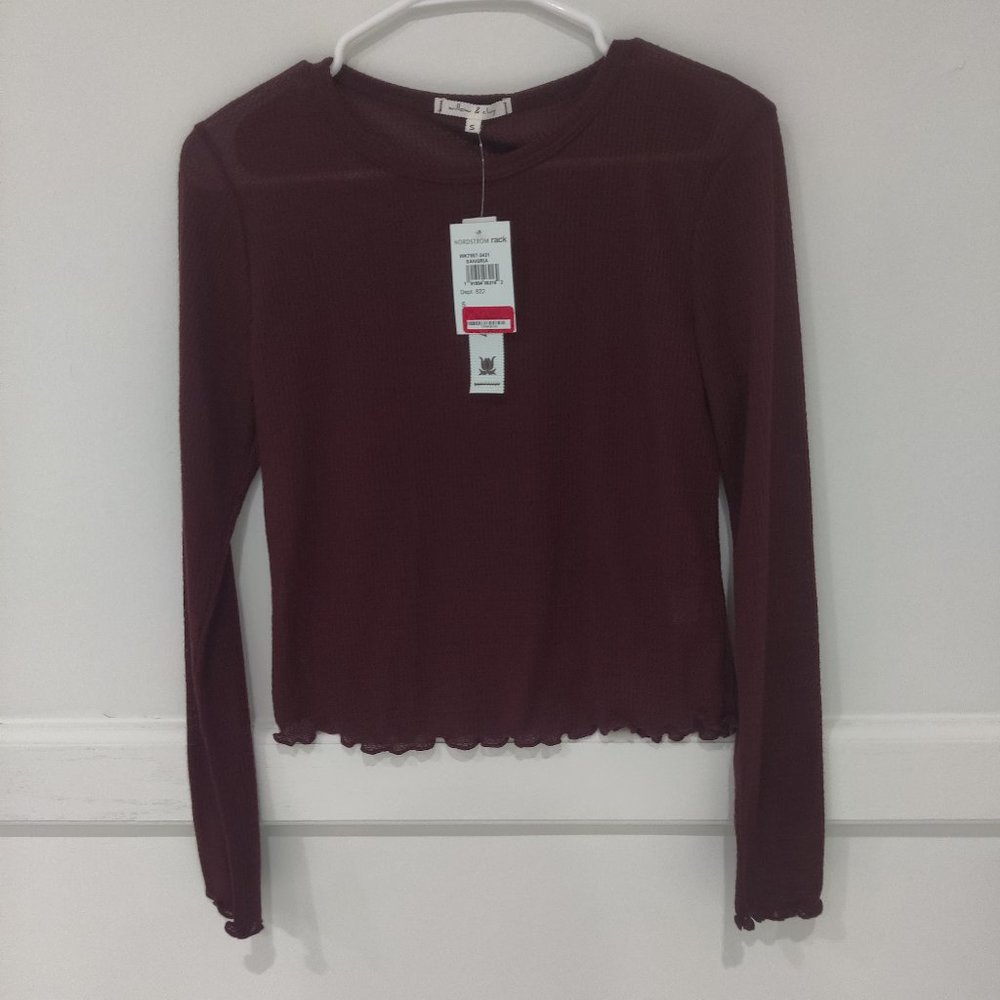 Brand New Willow & Clay Women's Waffle Knit Layering Top Size S B149